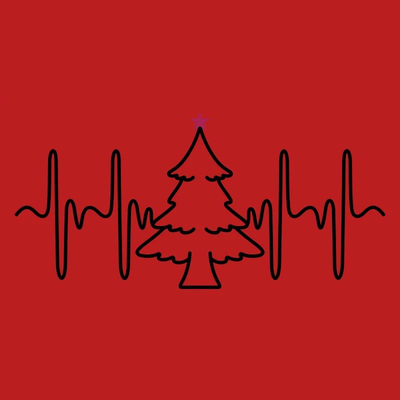 Heartbeat Christmas Tree (colors changeable)