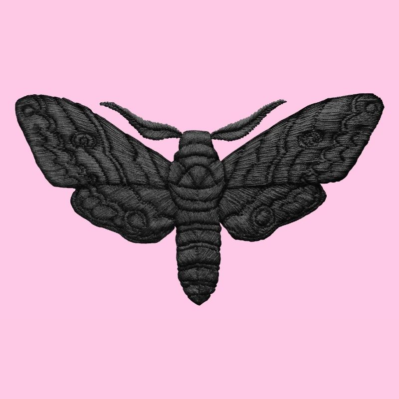 Black Moth – Mystical Embroidered Pattern