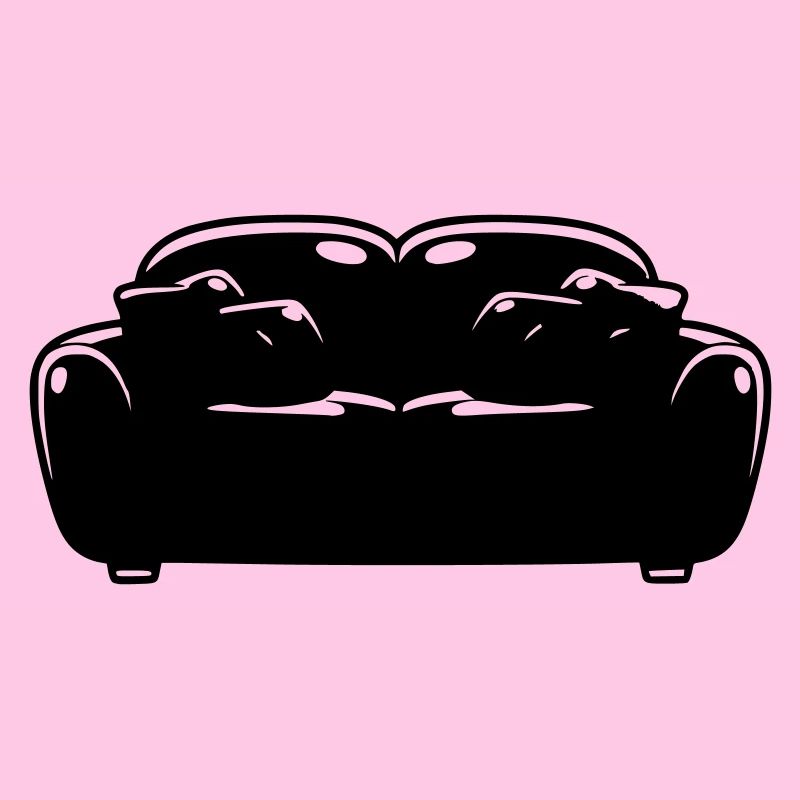 Silhouette de canapé Détendue Vector