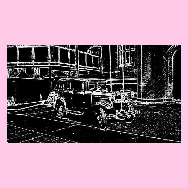 Auto Weiß Schwarz
