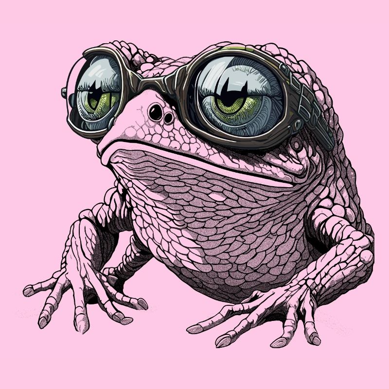 Cool frog with sunglasses