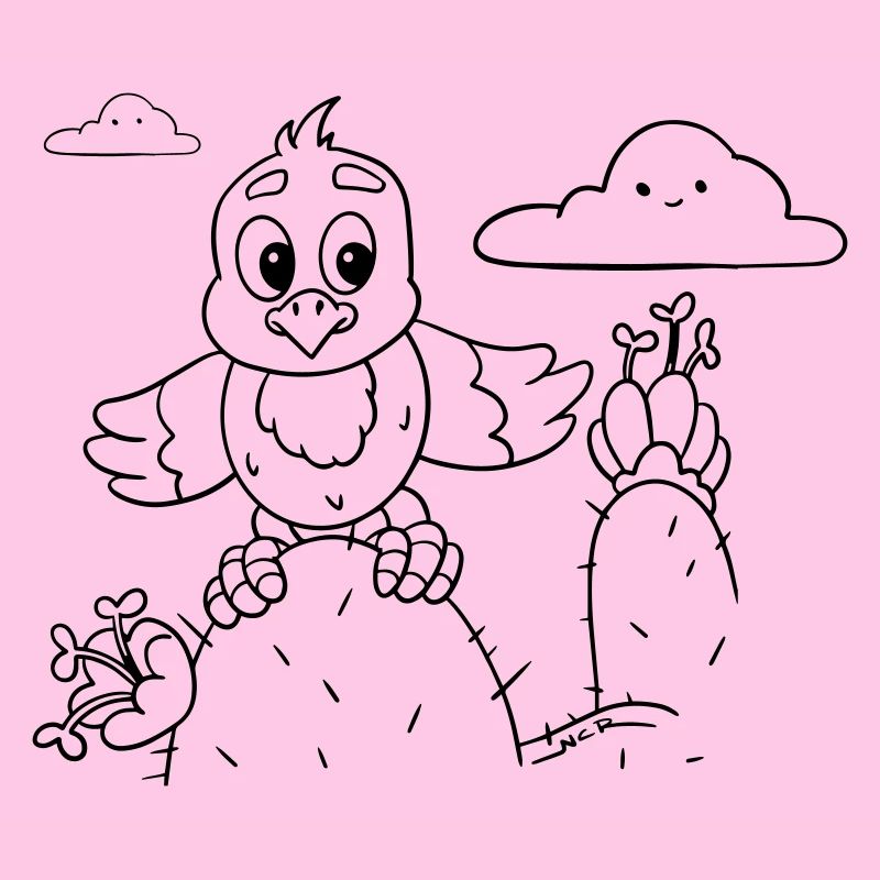 Design for creatives: Vulture coloring page