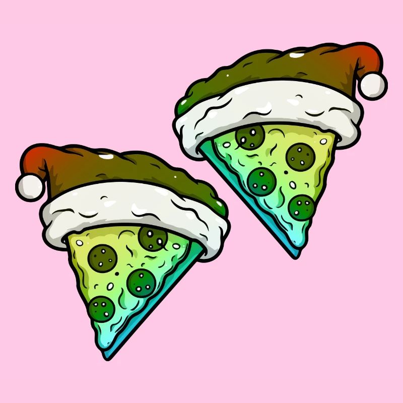 Pizza Christmas Comic Funny