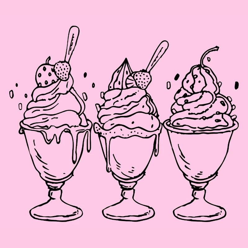 Crème glacée au look de dessin animé