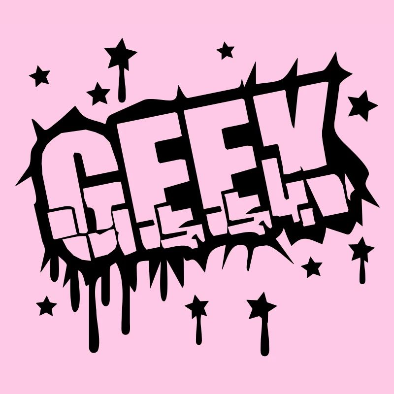 Geek Zerbrochenes Graffiti Design
