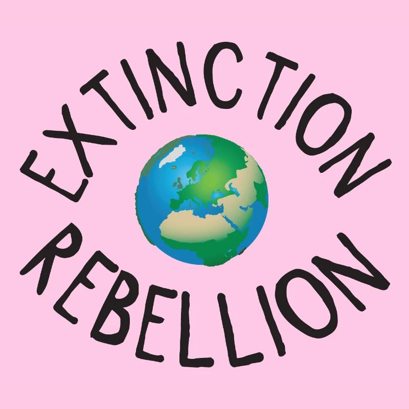 Extinction Rebellion Planet Erde schwarz