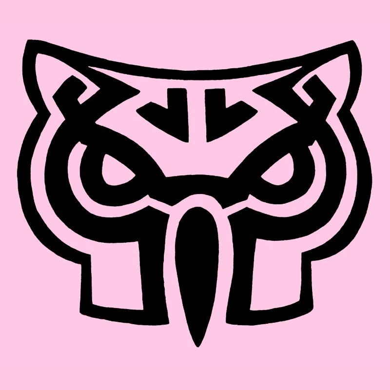 Black owl head