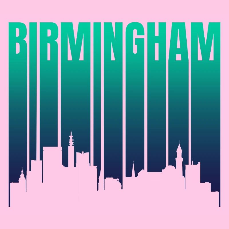 Birmingham Skyline Gradient