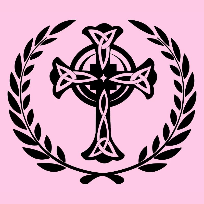 Croix celtique avec couronne de laurier