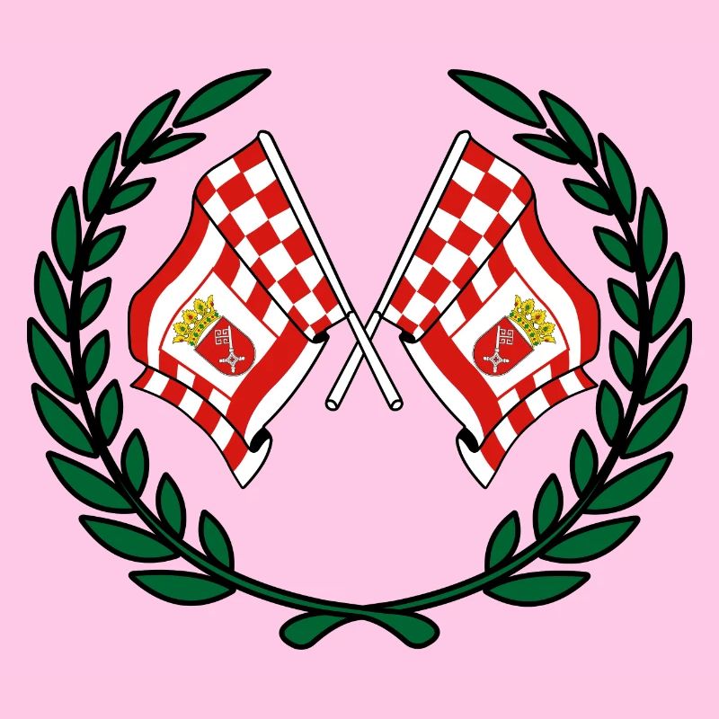 Drapeaux Brême couronne de laurier