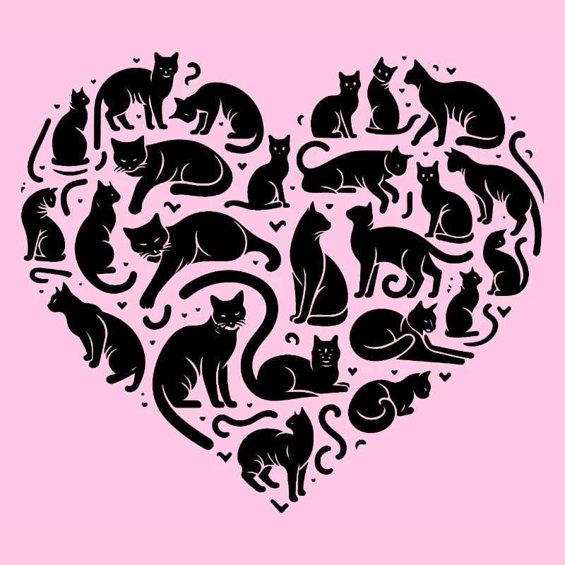 Katzen Form Liebe Herz 