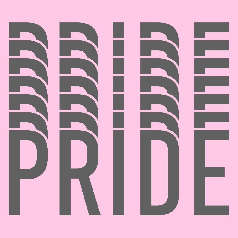Pride-Monogramm in Grautönen