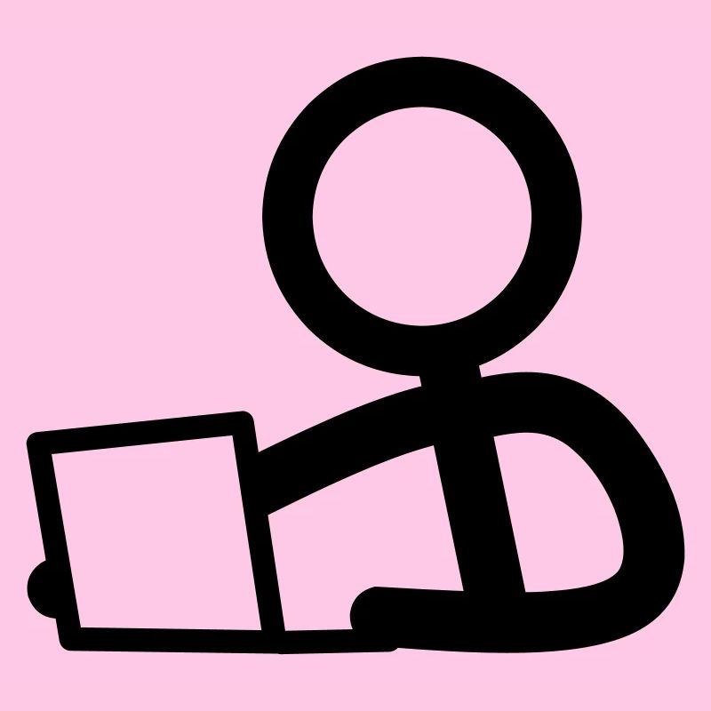 Stickman am Notebook