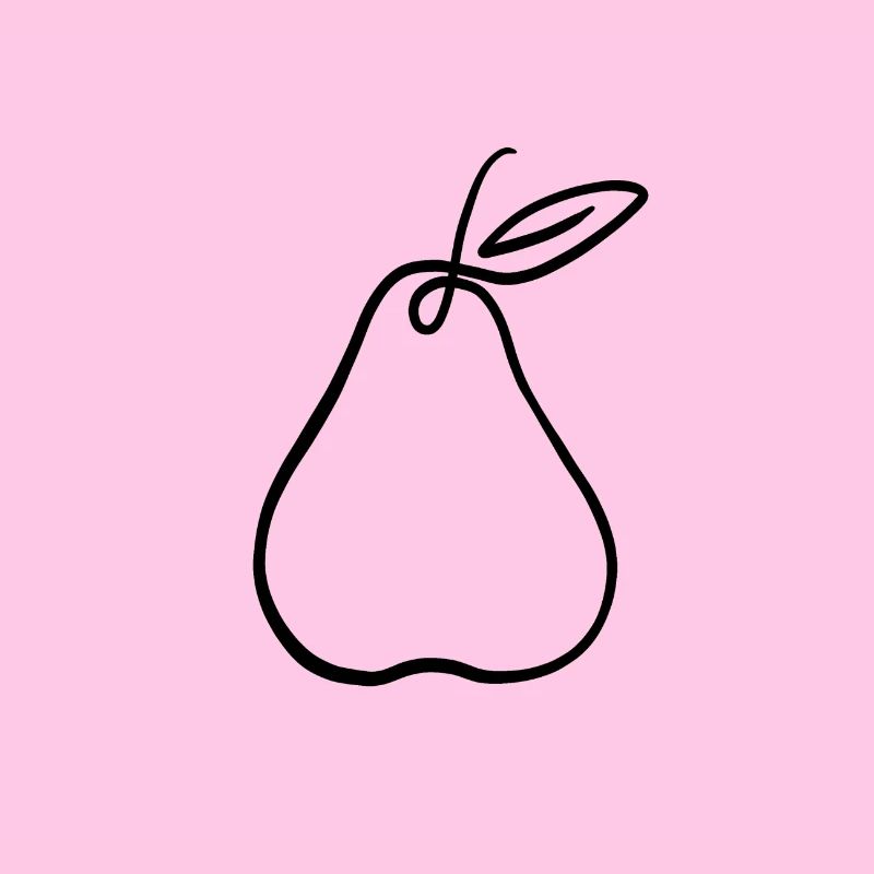 Birne Illustration – Minimal Obst Design