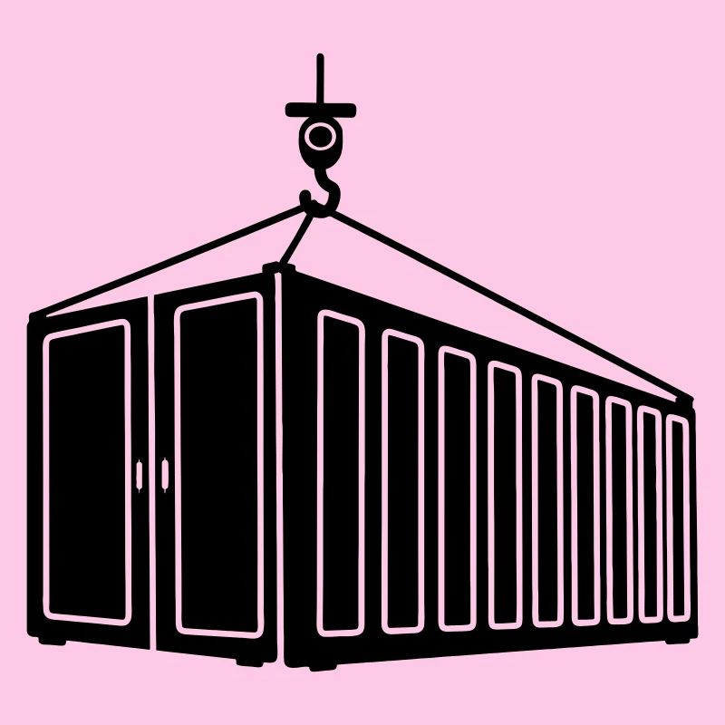 Sea container on hook crane logo