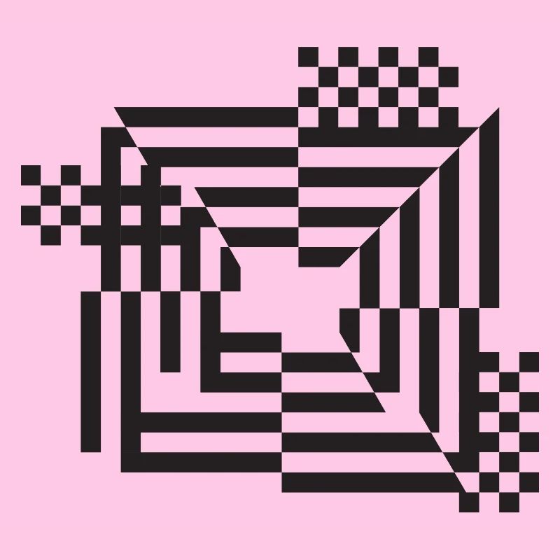 Labyrinth Grid Monochrome