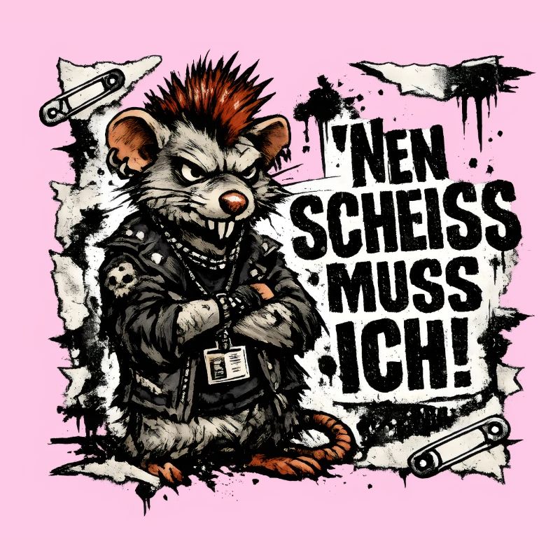 Ratte nen Scheiss muss ich frecher Spruch