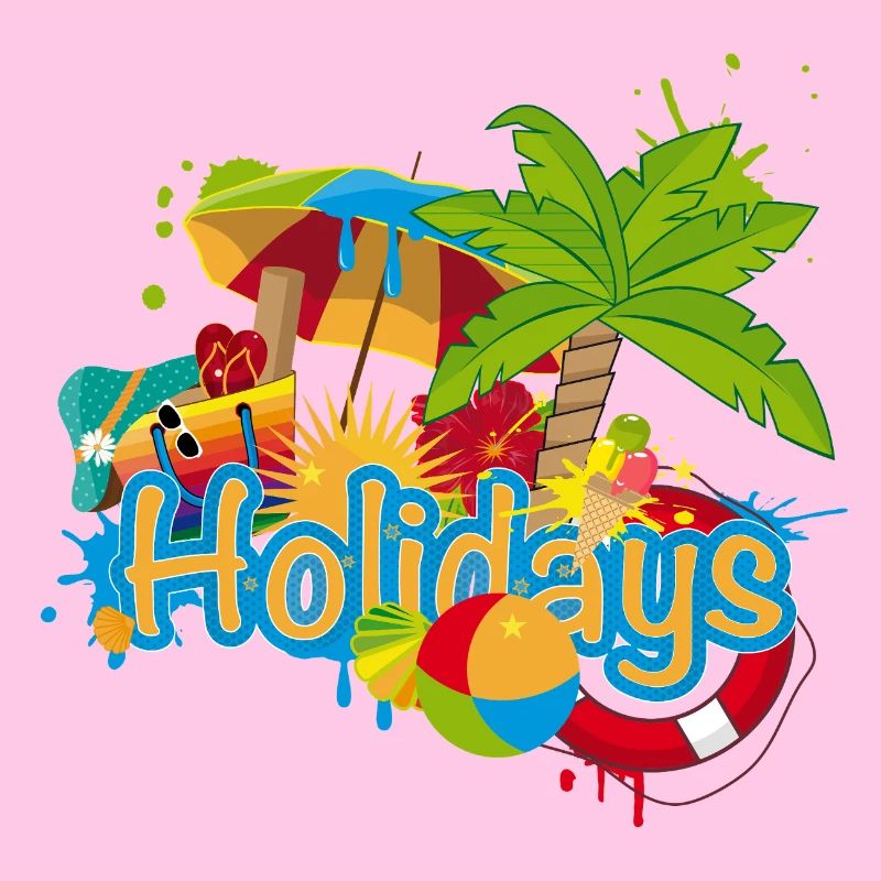 Buntes Sommer Graffiti Holidays