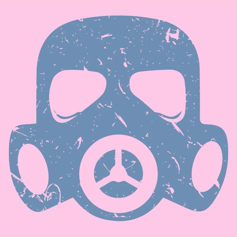 Grunge Gas Mask Nuclear Radioactive Particulate Matter