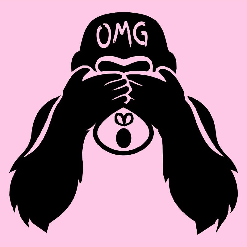 Drôles de mains de singe devant le visage - Gorilla OMG2