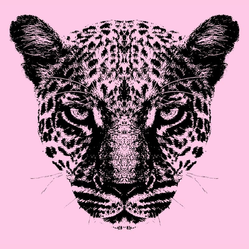 Léopard / Tête / Noir