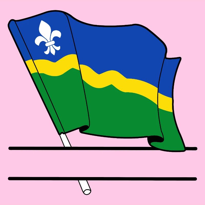 Drapeau Flevoland bannière de texte