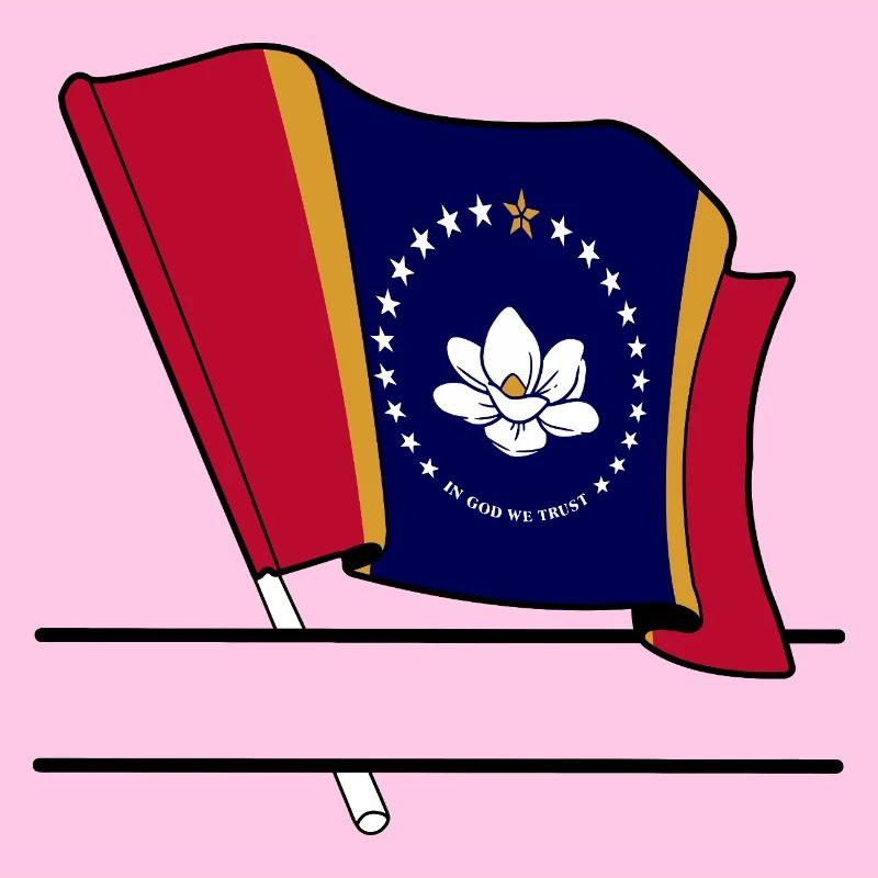 Drapeau Mississippi bannière de texte