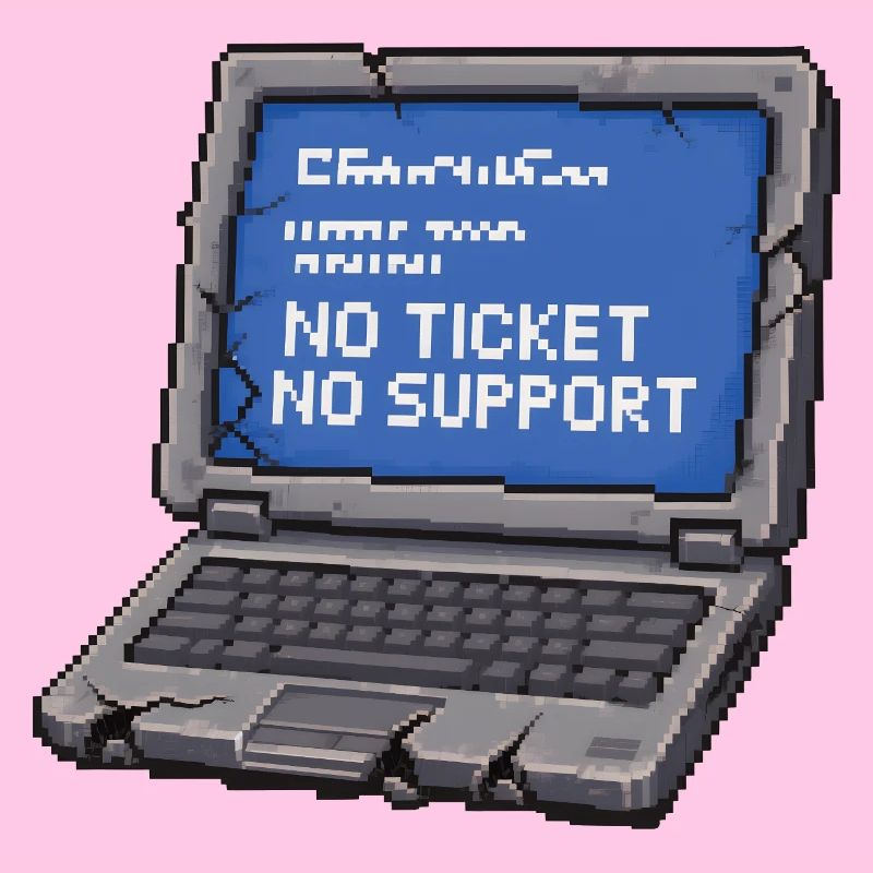 No ticket no support Admin IT Spruch