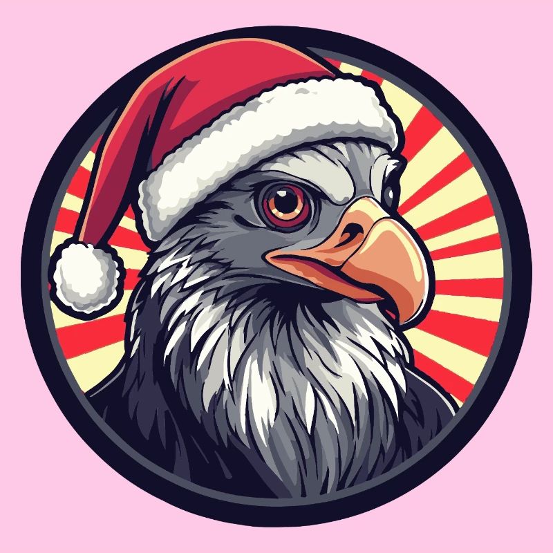 Weihnachtsvogel mit Santa Hut