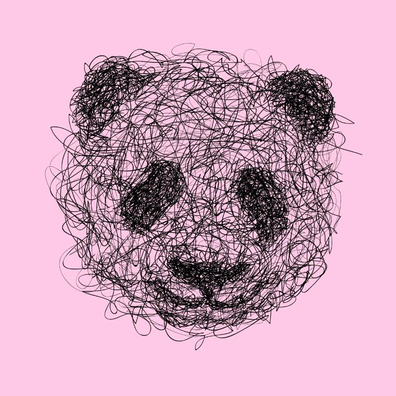 Panda Drawing Scribble - Panda scribble art