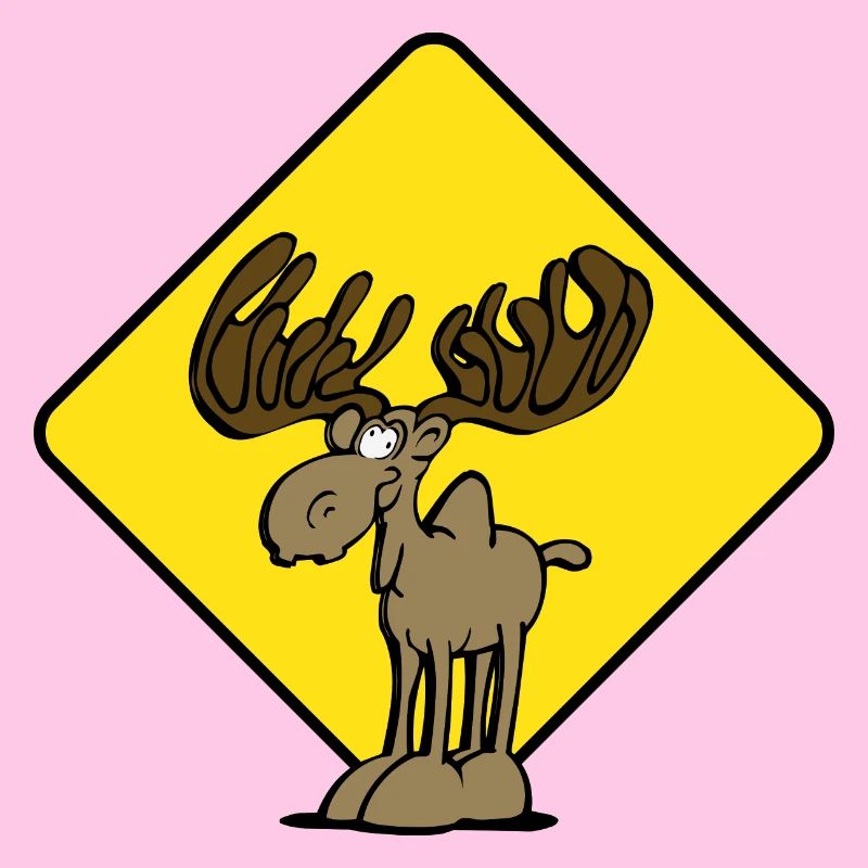 Caution Moose Moose