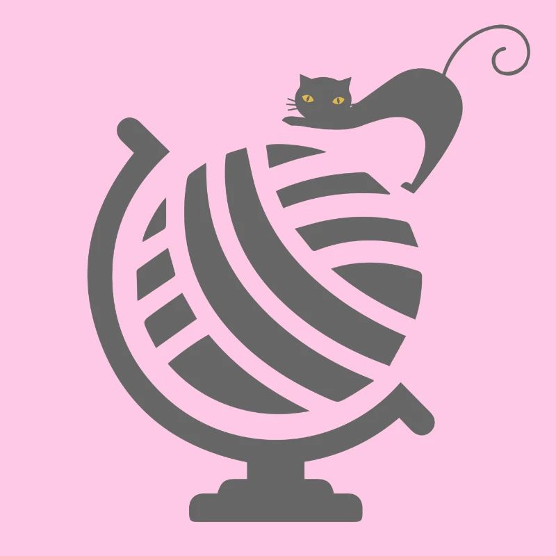 Chat mignon sur le Globe