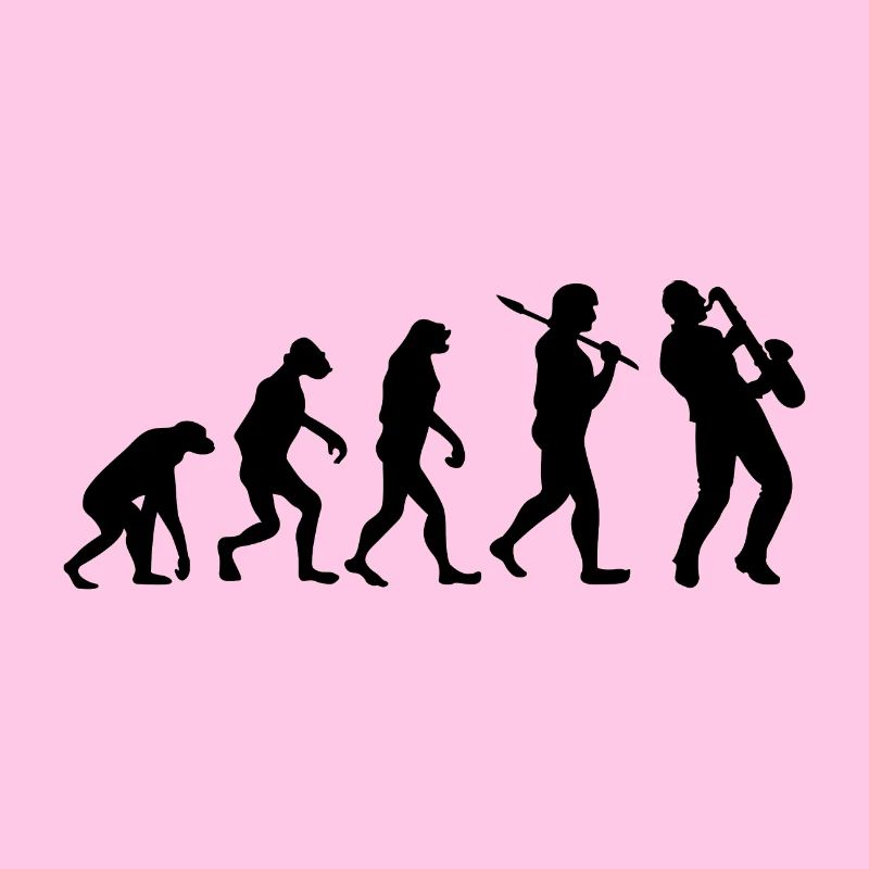 Evolution Saxophone Music Gift Saxophonist