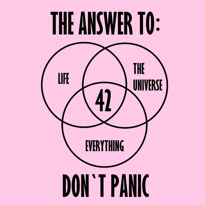 42 - The ultimate answer! Cool, funny idea