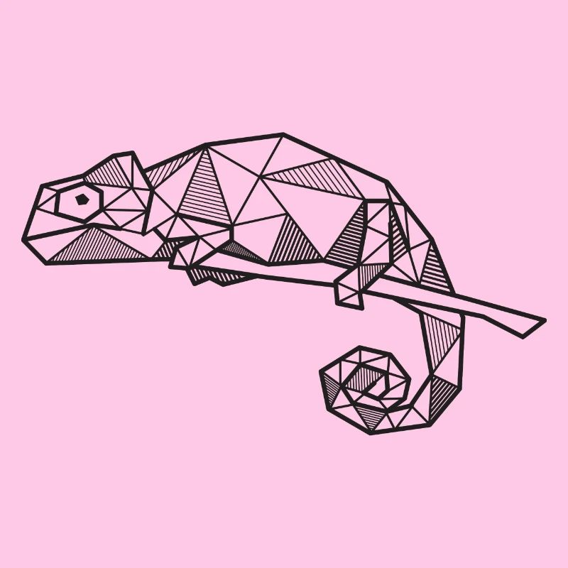 Chameleon Lizard Geometric Gift Hipster