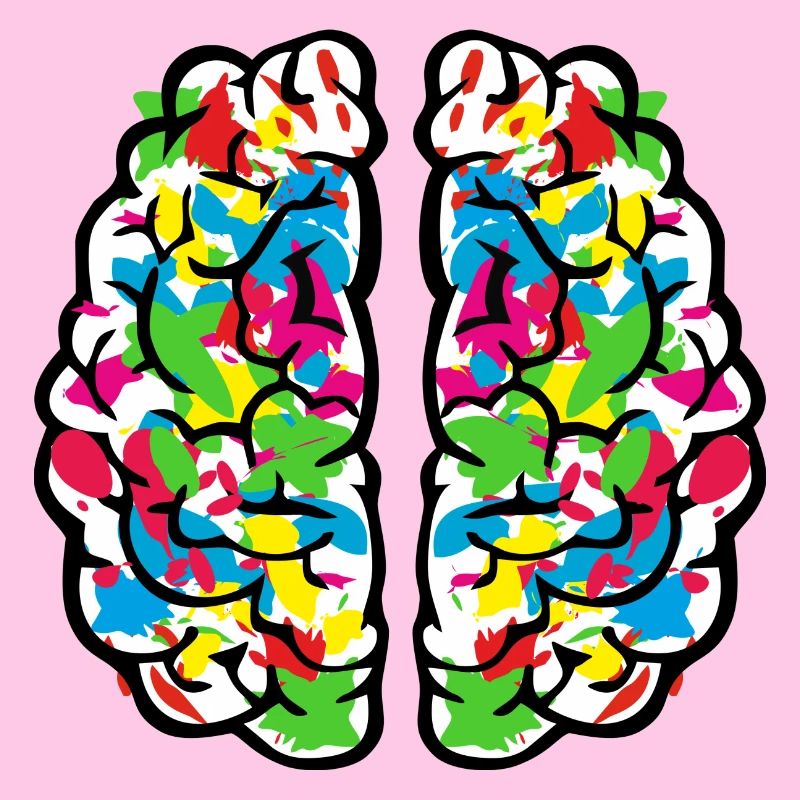 Creative colourful brain