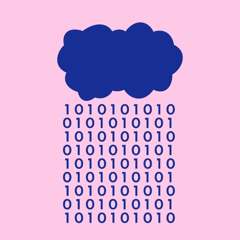 Bit Regen Wolke Informatiker