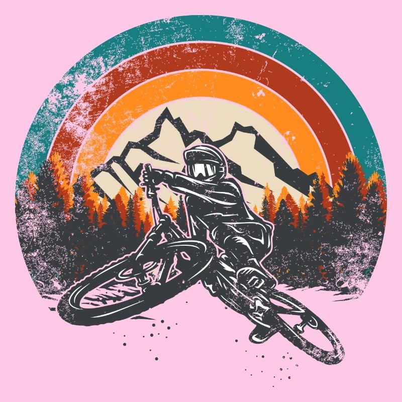 Retro Mountain MTB Sunset