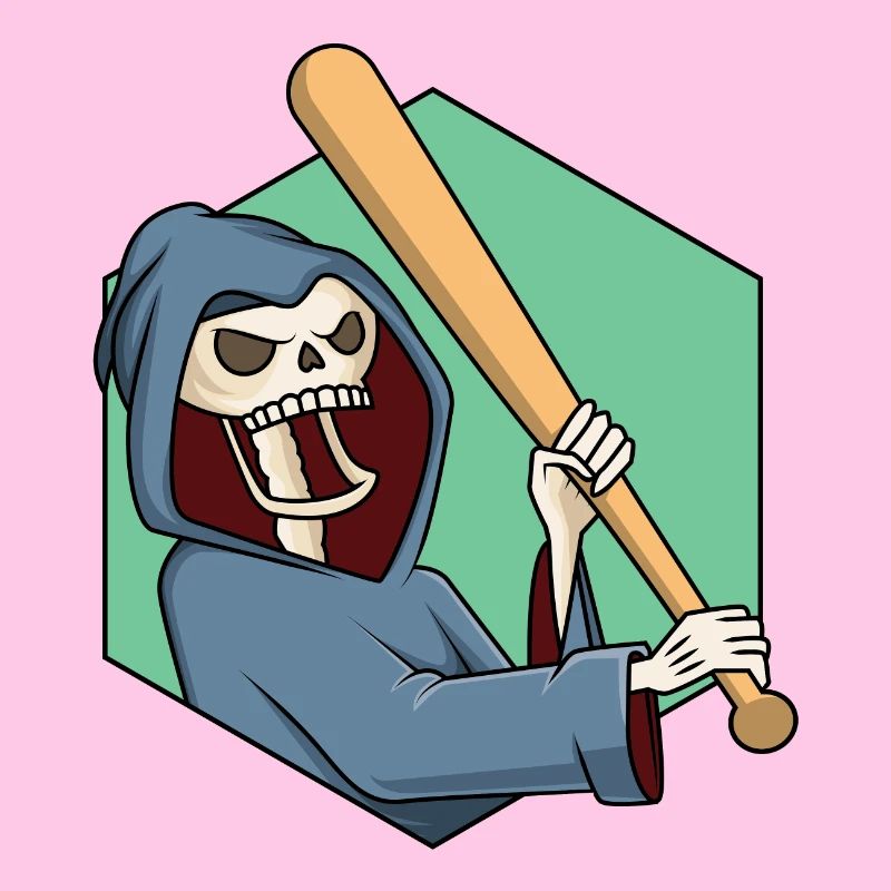 Sensenmann mit Baseballschläger