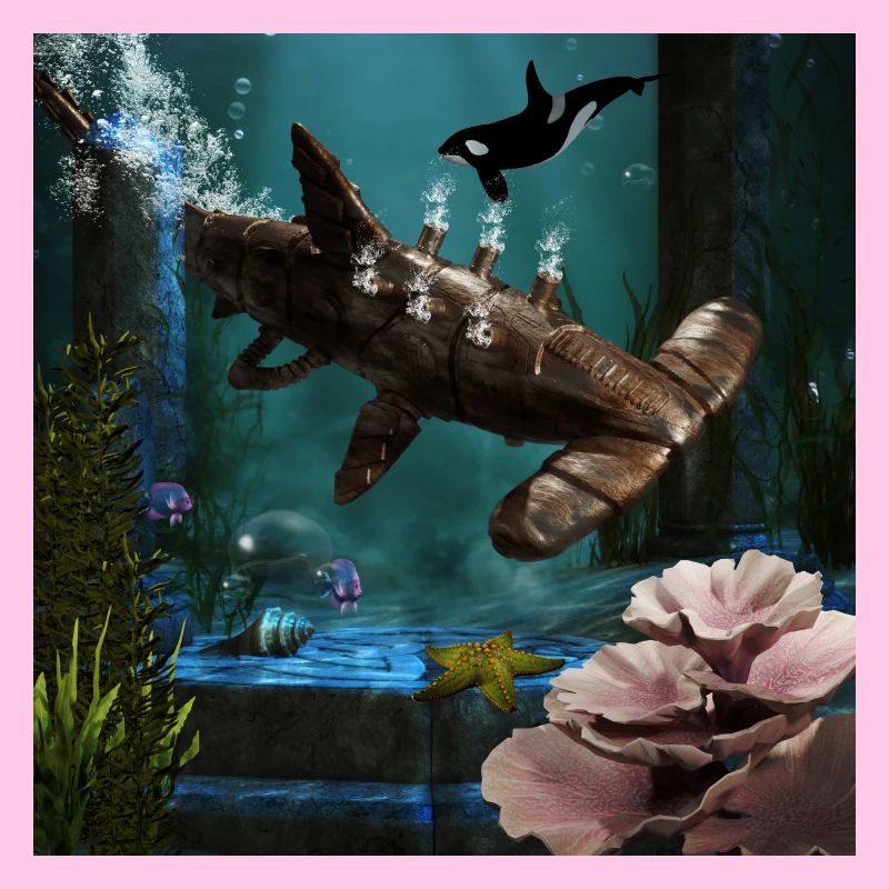 Requin-marteau steampunk génial