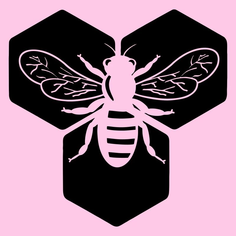 Bee in honeycomb