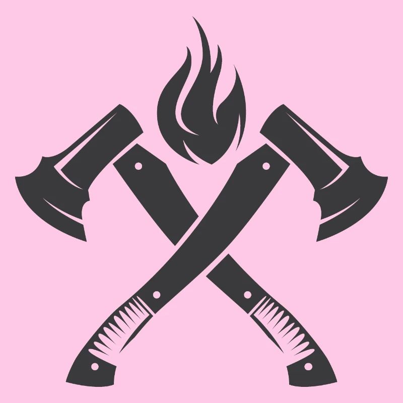Axe Fire Fire Brigade Flame Symbol Operation Icon