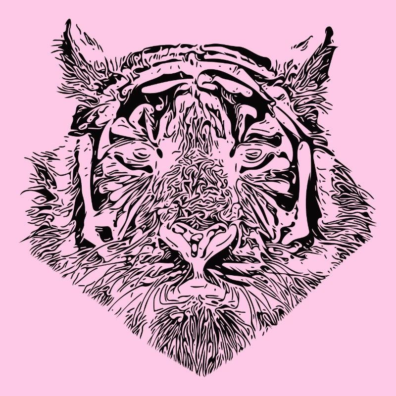 Tiger big cat with striped pattern