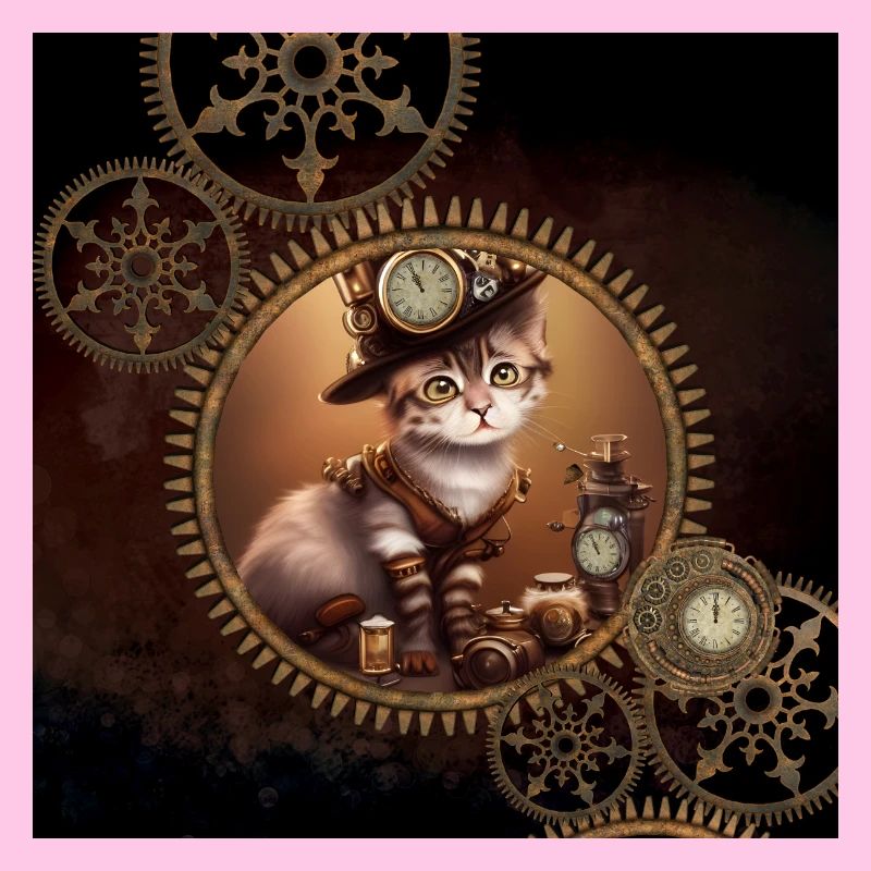 Petit chaton steampunk