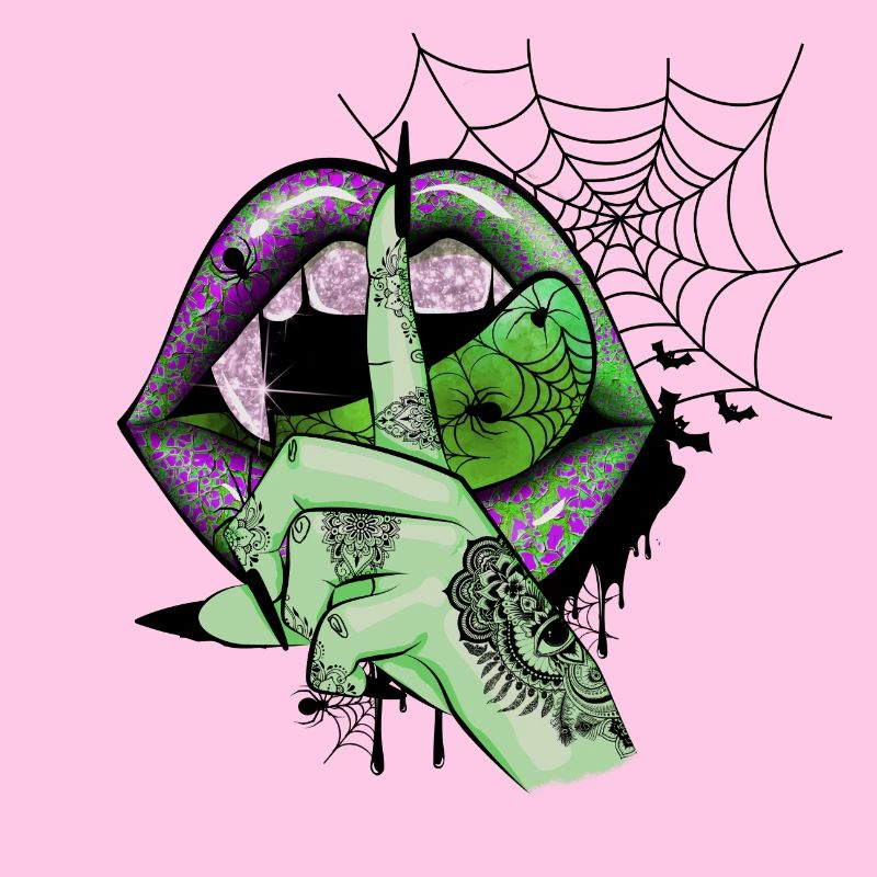 Lèvres de vampire vert