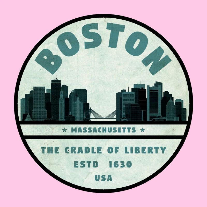 Boston Skyline Cradle Tee