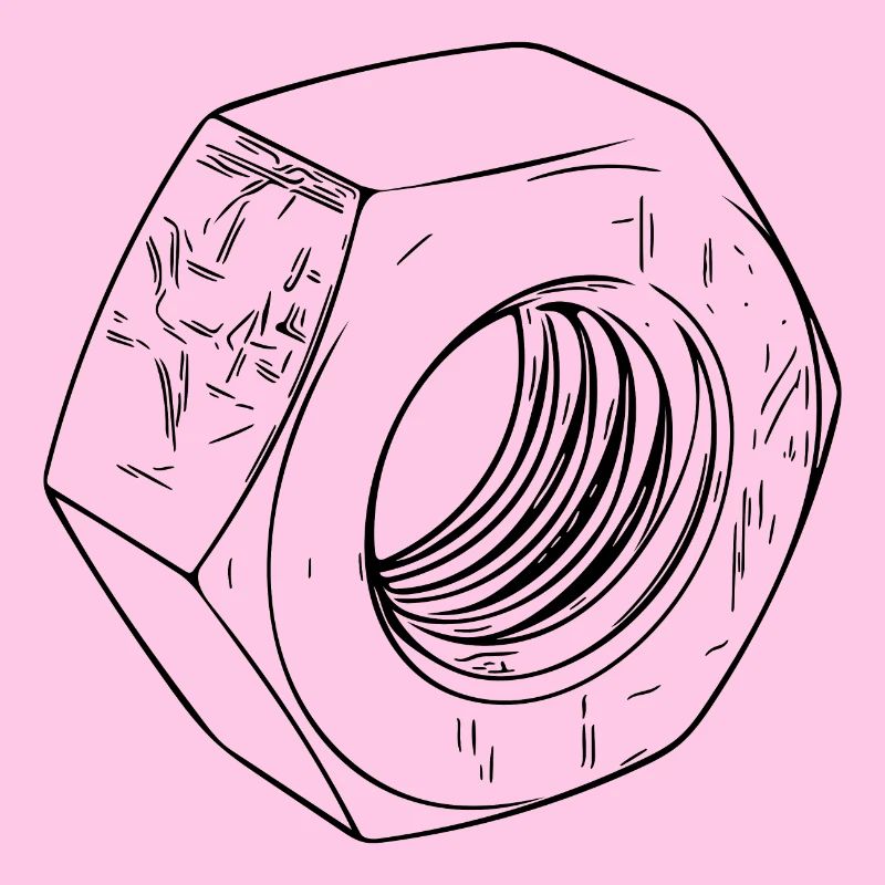 Écrou à vis avec surface rayée