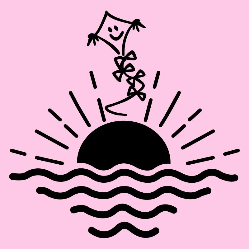 Cerf-volant au coucher du soleil