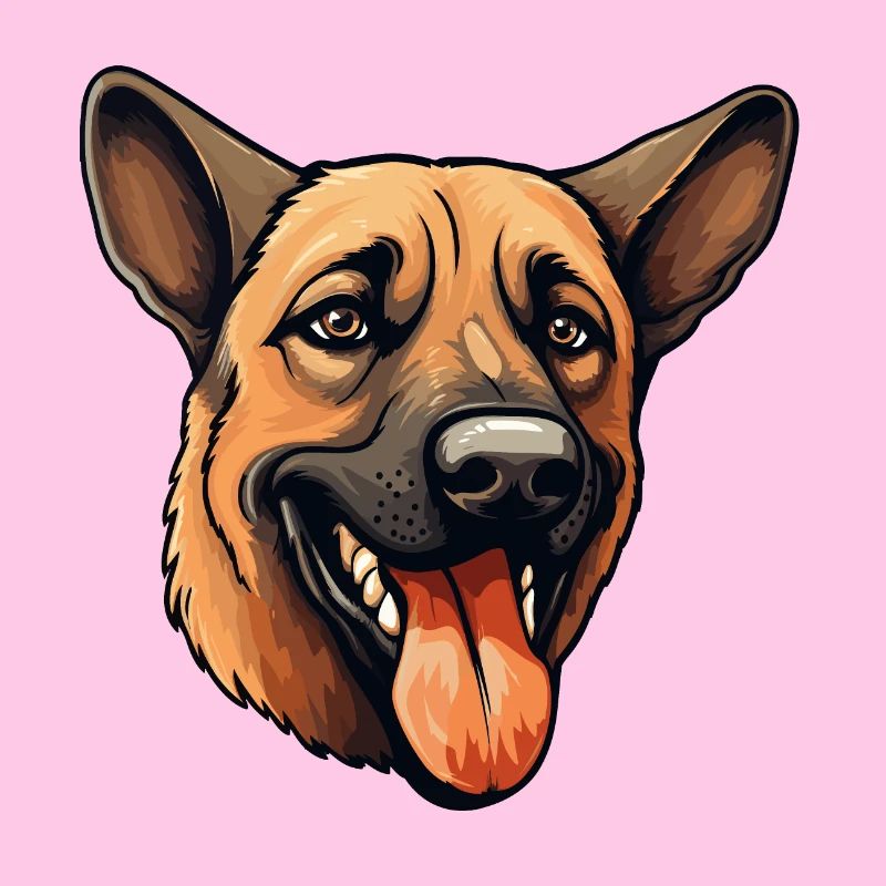 Malinois Dog Face - Compagnon Pawsome