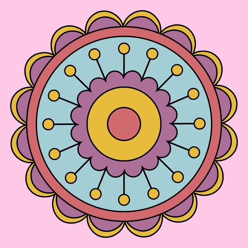 Cute Funky Hippie Boho Flower